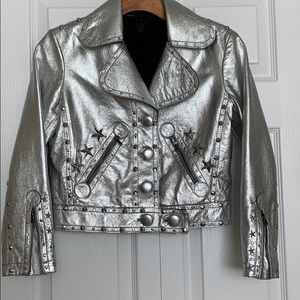 ‼️FINAL SALE ✅ Marc Jacobs silver leather jacket